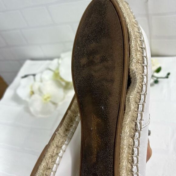 Sam Edelman Womens Espadrille Size 6.5 White Leather Slip on - Picture 13 of 15